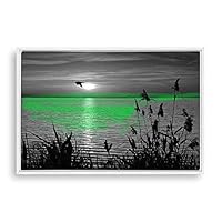 Framed Canvas Wall Art Black and White Scenery Canvas Prints Home Artwork Decoration for Living Room,Bedroom - 16x24 inches