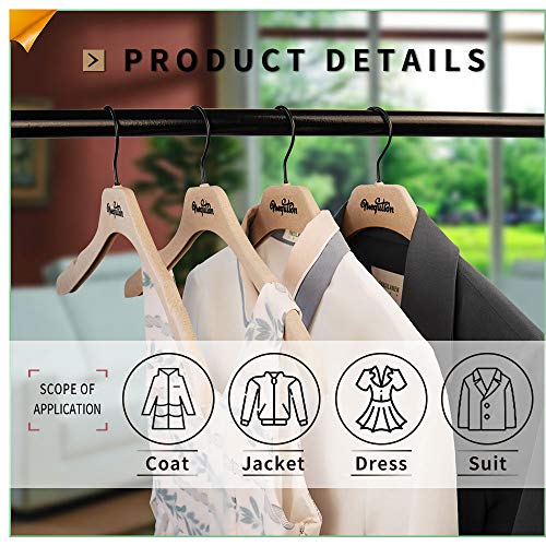 meqution Plastic Shirt Hangers,Non-Slip Durable Clothes Hangers with 360 ° Swivel Hook,Value Pack of 20,Wheat Straw