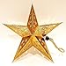 WPKLTMZ Paper Star Lantern Lampshade Hanging Christmas Xmas Day Decoration for LED Light Wedding Birthday Party Home Decor 8 Pcs 28cm Hollow Out Design (Lights not Included) (Gold)