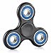 Tri Spinner Fidget Toy,SHUUA The Anti-Anxiety 360 Spinner Premium Quality EDC Focus Toys,Stress Reducer Relieves ADHD Anxiety and Boredom Ceramic Cube Bearing,Black+Blue