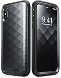 iPhone XS Case, iPhone X Case, Clayco [Hera Series] Full-body Rugged Case with Built-in Screen Protector for Apple iPhone XS 2018/iPhone X 2017 Release (Black)