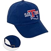 Desert Cactus Louisiana Tech University Baseball Hat Bulldogs LA Brimmed Embroidered Cap Adjustable Cloth Strap Adult (Style B) Blue