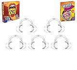 Dental Cheek Retractor Mouth Opener for Fun Speaking Game Watch Ya Mouth & Speak Out, Mouth Guard Challenge Clear C-shape (Size Large) Pack of 5