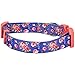 Blueberry Pet Dog Collar Rose Print, Adjustable Medium Dog Collars for Medium Dogs, Large & Small Dogs, Puppy Collar, Pink Dog Collar for Girls, Eco-Friendly, 14.5-20 in Neck