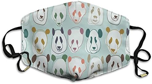 Unisex Panda Printed Cotton Mouth-Masks Face Mask Polyester Anti-dust Masks