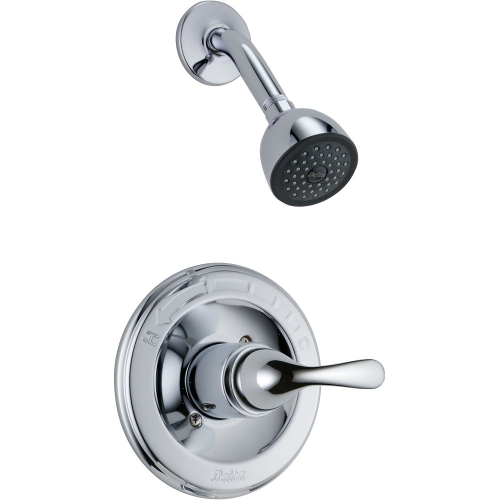 Photo 1 of Delta Faucet Classic 13 Series Single-Function Shower Valve Trim Kit, Shower Handle, Valve Trim Kit Brushed Nickel, Delta Shower Trim Kit, Stainless T13020-SS (Valve Not Included)