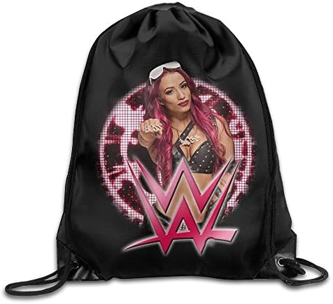 WWE Sasha Banks Champion Nylon Basic Drawstring Tote Home Travel Sport Storage
