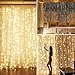 AMIR Upgraded Window Curtain String Lights, Sound Activated Function Can Sync with Any Voice, 9.8 FT 300 LED USB Powered Room Decor Lights, Wedding Party Birthday Christmas Halloween Decorations