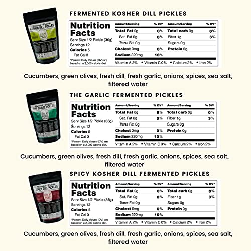 Real Fermented & Probiotic Pickles for Gut Health BEST PICKLE BUNDLE