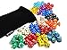 Easy Roller Dice Polyhedral Dice for Dungeons and Dragons and Math Dice Games, 105 Pieces, 15 Complete Sets with Dice Bag, Color may vary