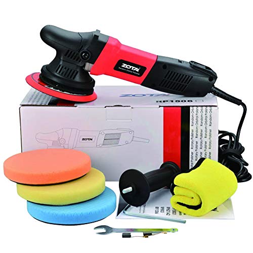 ZOTA Buffer Polisher, 15mm Long-Throw Orbital Polisher, 6" /850w Dual Action Polisher with Variable Speed/Soft Start/3 Professional Pads.