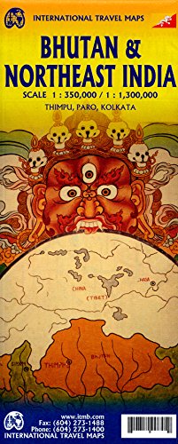 Bhutan Map by ITMB (Travel Reference Map)