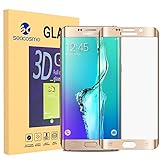 Galaxy S6 Edge Plus Screen Protector, Seacosmo Tempered Glass Screen Protector Cover [ 3D Curved Full Coverage ] For Samsung Galaxy S6 Edge Plus LIFETIME WARRANTY, Gold