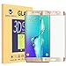 Galaxy S6 Edge Plus Screen Protector, Seacosmo Tempered Glass Screen Protector Cover [ 3D Curved Full Coverage ] For Samsung Galaxy S6 Edge Plus LIFETIME WARRANTY, Gold