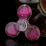 Amiley Hand Spinner toy , Spinner Fidget glitter Bling Triangle Torqbar Finger Toy (Hot Pink)