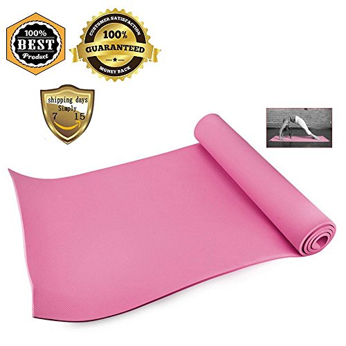The heat resistant pink plush girl’s yoga mat is laid at any premises to let the girl exercise comfortable flexible material that withstands any destructive circumstances