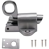 Luomorgo Stainless Steel Latch Lock Pull Ring Spring Bounce Door Bolt | for Home Window Gate Security