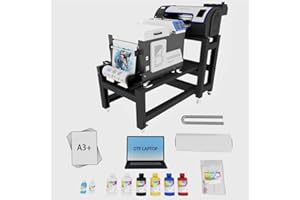 Lancelot M1630 Pro DTF Printer Bundle: Ultimate Automatic T-Shirt Printing Station w/Smart Maintenance, Mobile Workstation & Pro-Grade Equipment – Perfect for Startups & Small Businesses