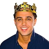 OliaDesign Halloween Plastic Jeweled Gold Crown
