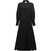 ceiyast Women Clergy Dresses with Collar Minister Church Dress Long Elegant Summer A-Line Dress