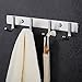 HOMEIDEAS Coat Hook Rack Wall Mounted 11-Inch Brushed Nickel SUS304 Stainless Steel Bath Towel Hook Rail 4 Hooks