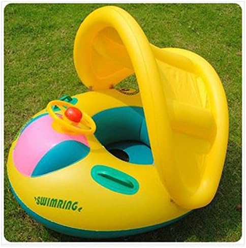 2015 New Baby Swim Ring Inflatable Toddler Swimming Pool Float Seat with Canopy