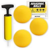 ehsyxslx Spike Standard Game Set Replacement Balls 3.5inch 3-Pack with Pump | Compatible with Other Round Net Game and Spike Standard Set,Strong Bounce Ball,Lightweight and Durable,Feels Soft and Elastic