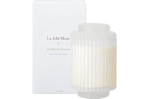 LA JOLIE MUSE Vanilla & Coconut Scented Candles, Candles Gifts for Women, Natural Soy Wax Candles for Home Scented, 80 Hours Long Burning, 12.3oz