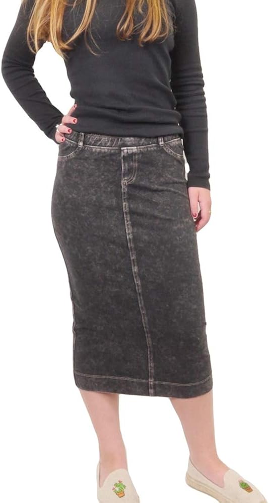 hardtail long denim skirt