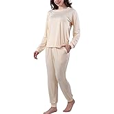 Coolwife Womens Pajamas Sets Printed Soft Long Sleeve Tops and Pants Sleepwear Lounge Pjs Jogger Set
