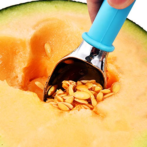 Professional Ice Cream Scoop Slip Rubber Grip Ergonomic Handle Easy Release ice cream Cookie Dough & Pies - Thumbnail 5