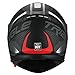 TRIANGLE Full Face Dual Visor Matte Black Street Bike Motorcycle Helmet (Medium, Matte Red)