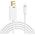 Lightning to HDMI Cable for iPhone Digital AV Adapter 1080P HD Video Sync Screen Connector iPhone to HDMI for TV Projector Monitor 13.2FT Support iOS 18