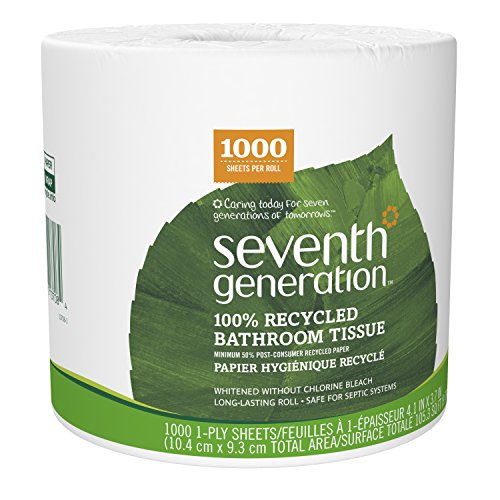 Seventh Generation Toilet Paper, Bath Tissue, 100 Recycled Paper, 1000