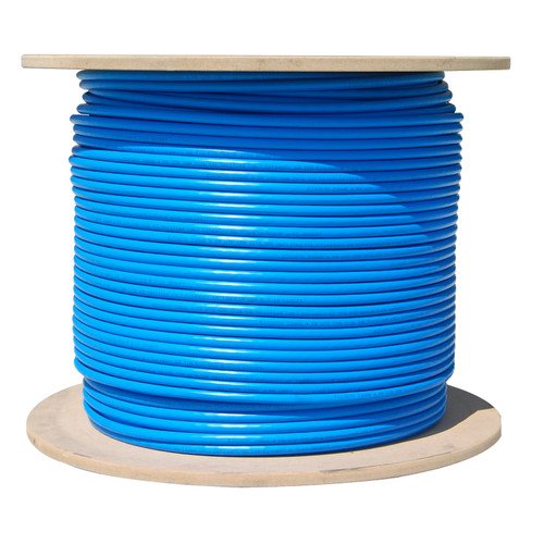 CableWholesale's Bulk Cat6a Blue Ethernet Cable, 10 gig Solid, UTP (Unshielded Twisted Pair), 500Mhz, 23 AWG, Spool, 1000 foot