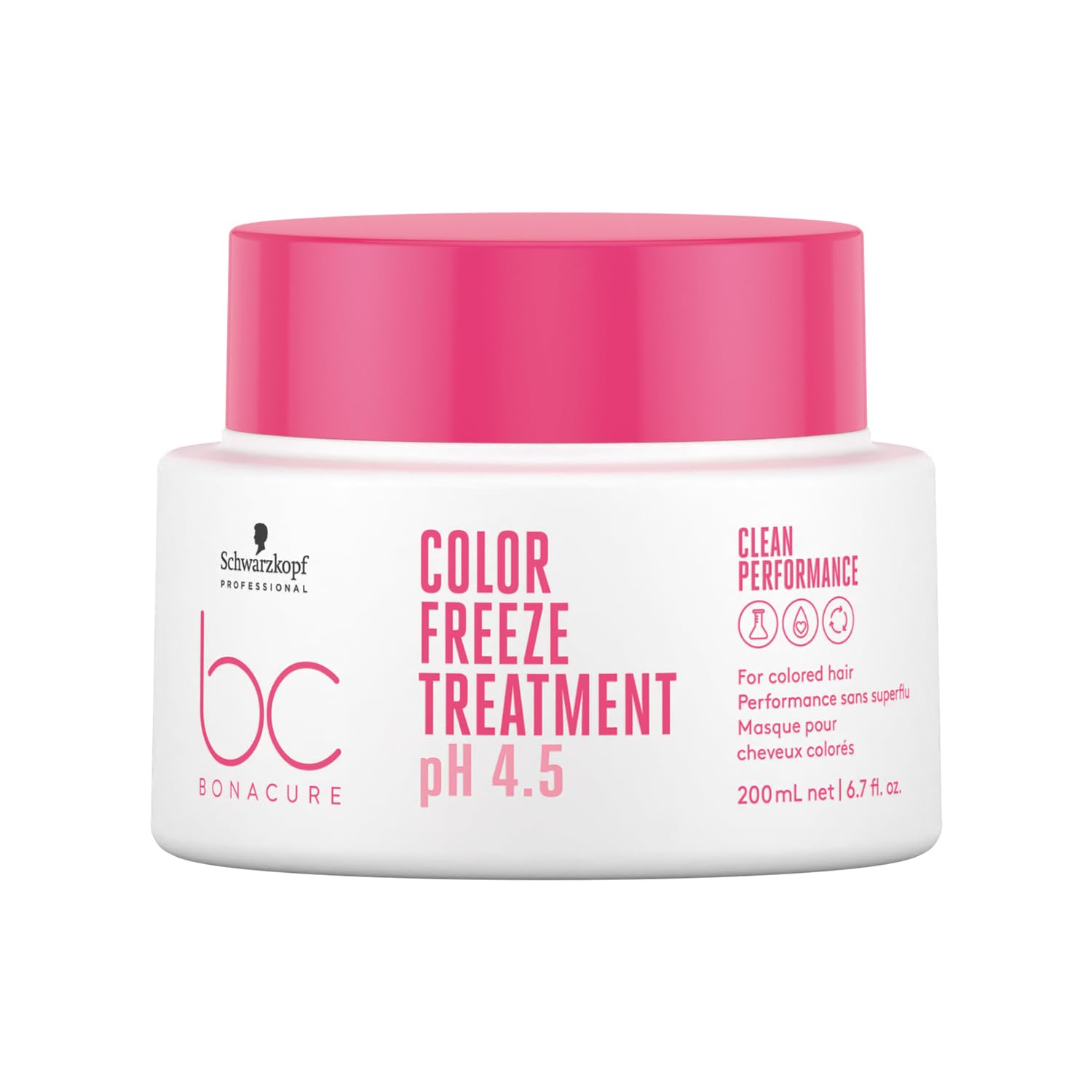 Schwarzkopf Professional Bonacure Color Freeze Treatment Creamy Hair Mask For Colored Hair pH 4.5 Balancer Technology Zero Fade Vegan Color Locking System Long Lasting Color Vibrancy 200 ml