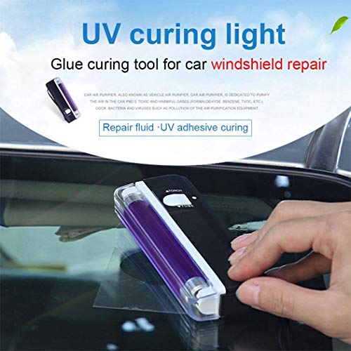 HiYi Windshield Repair Tool by UV Curing Light Portable UV Light UV Cure Lamp for Car Glass Repair Car Fix Tools Automotive DIY Glass Repair Tools Car Auto Glass Windshield Repair Kit