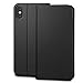 EasyAcc Wallet Slim Case for iPhone X/iPhone Xs, Black PU Leather Thin Case with Card Holder and Foldable Cover Protector Flip Cover with Kickstand Compatible with iPhone X/iPhone Xs