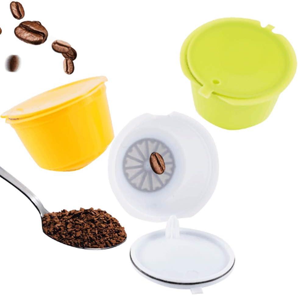 Dolce Gusto Refillable Coffee Capsules Reusable Dolce Gusto Capsules Pods Filters Cups Reusable Coffee Pods For Nescafe Dolce Gusto Brewers 3 Pack by SOPRETY