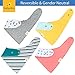 Baby Bandana Drool Bibs for Boys and Girls | Unisex 4-Pack Organic Cotton Drooling and Teething Bib Set, Reversible, Triple Layer, Soft and Absorbent + eBook by Babynho