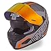 NENKI Helmets NK-856 Full Face Motorcycle Helmets DOT Approved with Iridium Red Visor and Inner Sun Shield