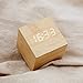 Powstro Clock Modern Wooden Cube Design Digital LED Desk Alarm Clock Voice Control Thermometer Timer Calendar