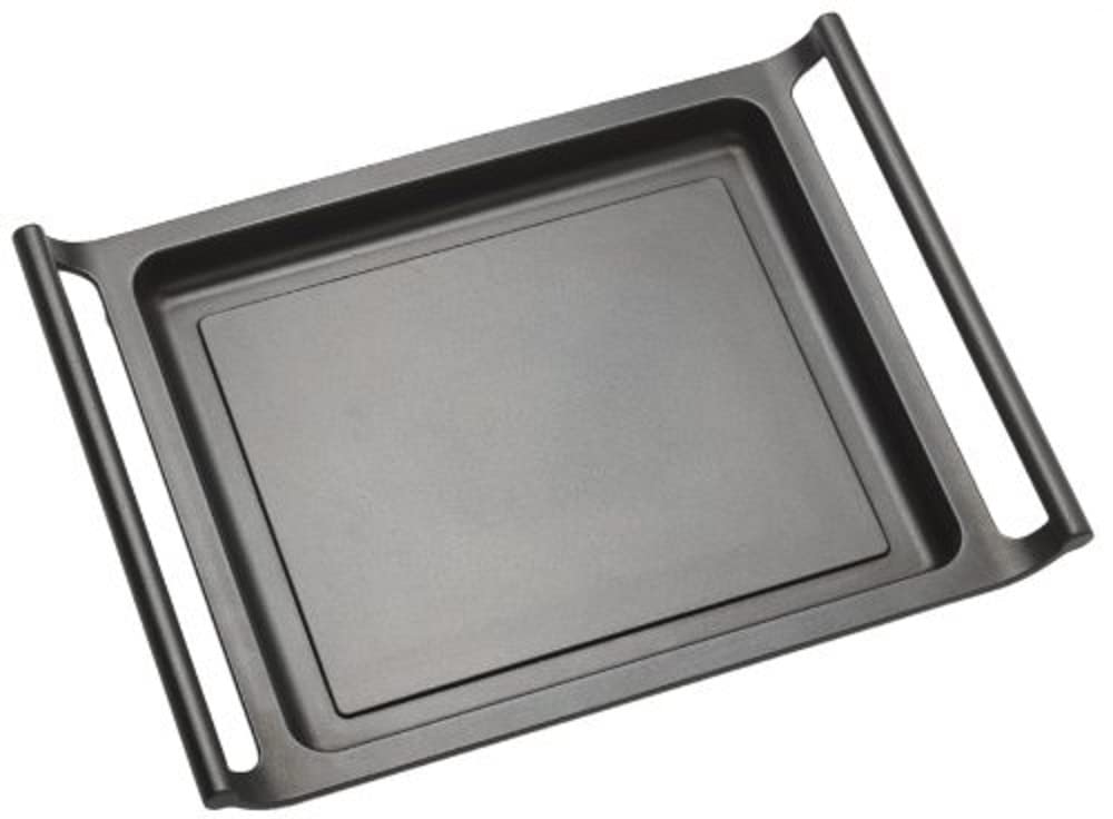BRA Efficient | Plancha, 35 cm, Fonte d’Aluminium avec Revêtement Antiadhésif Platinum Plus sans PFOA, Compatible Tous Feux Dont Induction