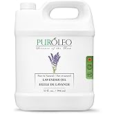 PUROLEO Lavender Essential Oil 32 Fl Oz/946 ML (Packed in Canada) 100% Pure Natural Undiluted for Aromatherapy, Aromatherapy Oil for Sleep, Relaxation Bulgaria France Oil Diffuser