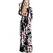 HOOYON Women's Casual Floral Printed Long Maxi Dress with Pockets(S-5XL),Royal Blue,XX-Large