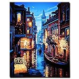 KXCFCYS DIY Oil Painting by Numbers Kit Theme PBN Kit for Adults Girls Kids White Christmas Decor Decorations Gifts - 6127 (Without Frame)