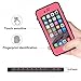 Effun iPhone 8 Plus/iPhone 7 Plus Waterproof Case, Dottie Style IP68 Certified Underwater Cover Shock/Dirt/Snow Proof Case with PH Test Paper, Stylus Pen and Floating Strap Pink Version