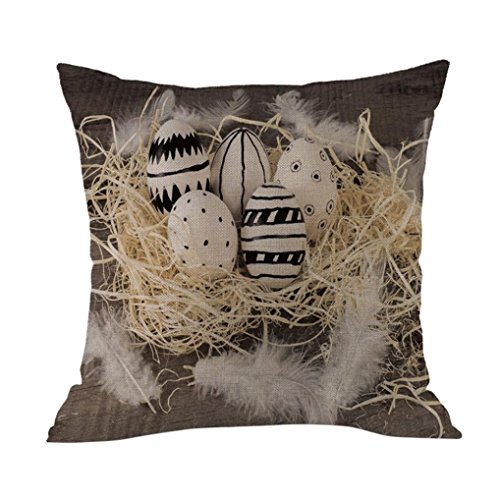 image for Joopee Easter Linen Cotton Pillow Case Sofa Bed Home Decoration Festiv
