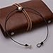 Aphaca Pearl Leather Choker Necklace for Women Handmade Simple Tiny Dainty Pearl Pendant Girl Choker Jewelry Gift (Pearl Set 14'')