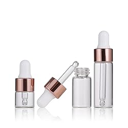 50 Pcs Mini Glass Dropper Bottle 5ml Clear Glass